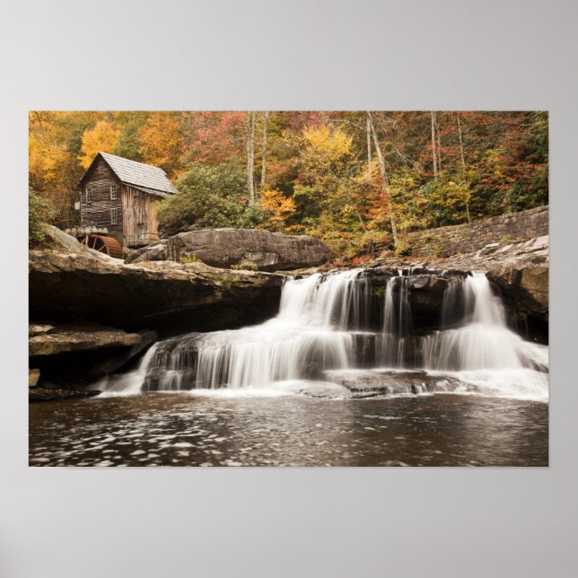 Poster EUA, Virgínia Ocidental, Clifftop. Babcock State (Frente)