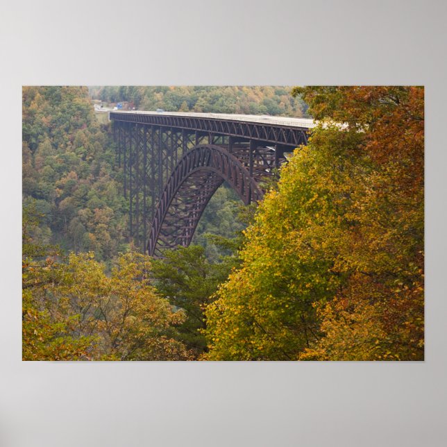 Póster EUA, Virgínia Ocidental, Fayetteville. Novo rio (Frente)