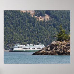 Póster EUA, WA. Washington State Ferries