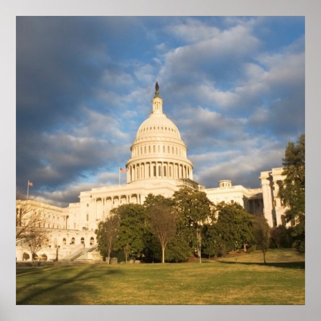 Póster EUA, Washington DC, edifício do Capitólio (Frente)