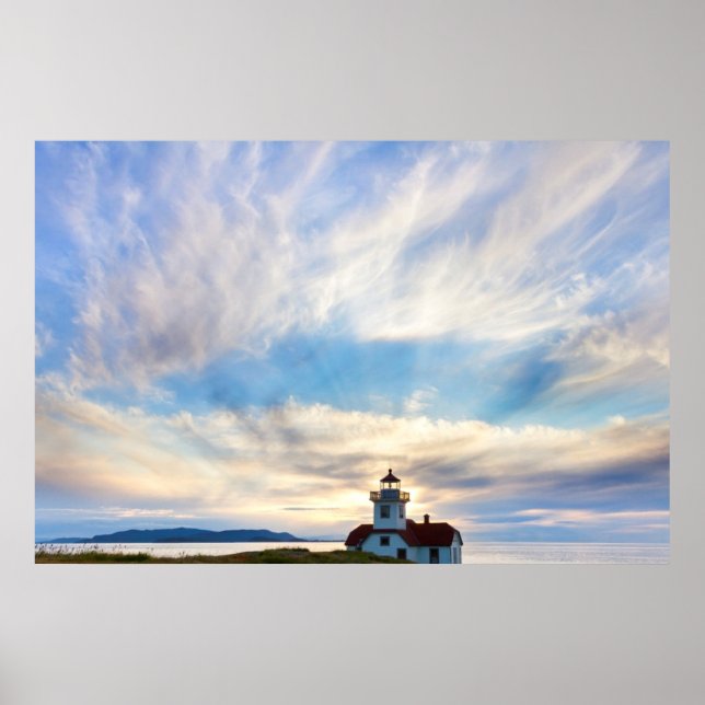 Póster EUA, Washington, Ilhas San Juan. Pôr do sol 2 (Frente)