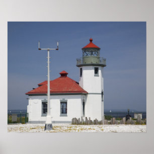 Póster EUA, Washington, Seattle, Alki Point Lighthouse, 2