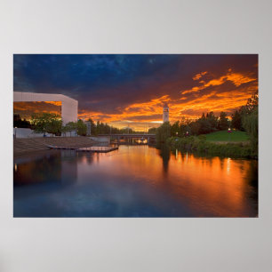 Póster EUA, Washington, Spokane, Riverfront Park