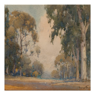 Póster Eucalipto (1922) - Delicado Aquarela Botânica
