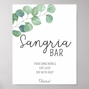 Poster Eucalipto - cartaz de bar de sangria