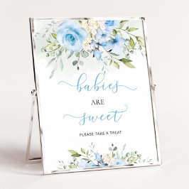 Poster Eucalipto floral Blush Os bebês são doces