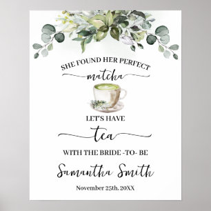 Poster Eucalipto Matcha Vamos Tomar Chá com a Noiva