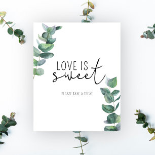 Poster Eucalipto - O amor é doce, aproveite um presente p