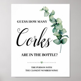 Poster Eucalyptus adivinha quantos sinais de jogo de Chá 