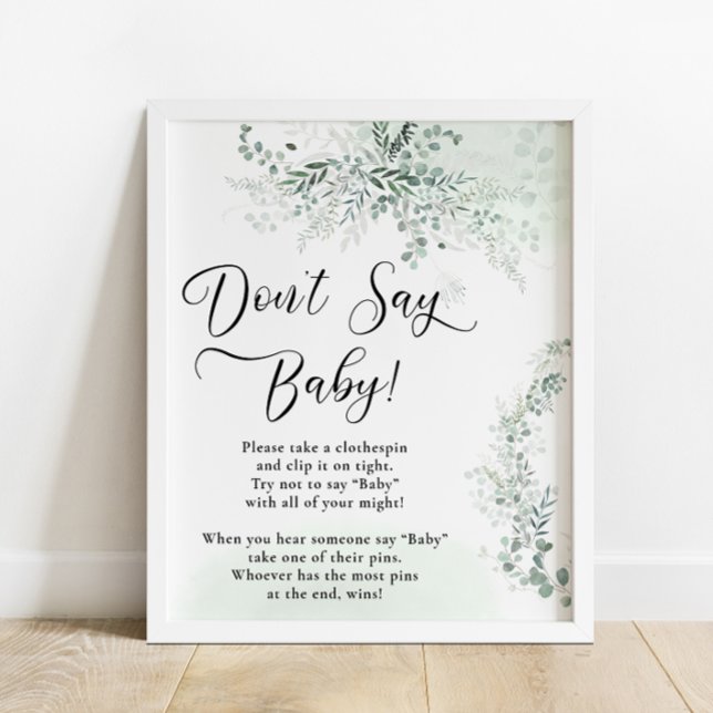 Poster Eucalyptus Botanic Sage Bar Verde do Taco (Criador carregado)