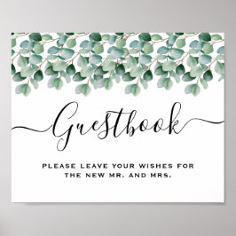 Poster Eucalyptus Botanical Greenery  Wedding