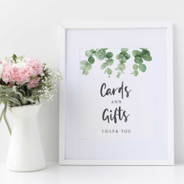 Poster Eucalyptus Cards e Gifts Botânicos Chic Casados