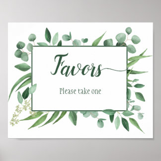 Poster Eucalyptus Envy 8x10 Favorece Sinal de Casamento