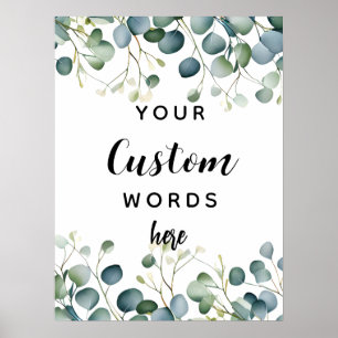 Poster Eucalyptus foliage leaf crie o seu