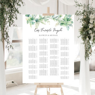 Poster Eucalyptus Garden Casamento Alfabético