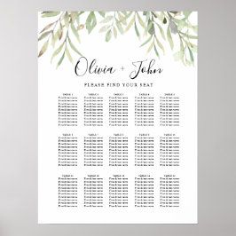 Poster Eucalyptus Greenery Casamento Simples