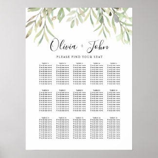 Poster Eucalyptus Greenery Casamento Simples
