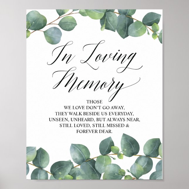 Poster Eucalyptus Greenery Em Memorial De Amor (Frente)