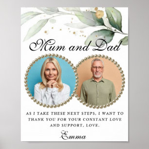 Poster Eucalyptus Greenery Parents of the Bride Gift