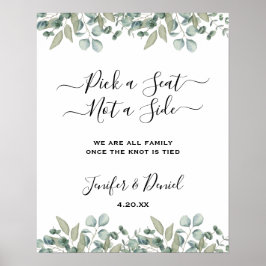 Poster Eucalyptus Greenery Wedding