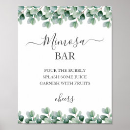 Poster Eucalyptus l Greenery Wedding Mimosa Sinal