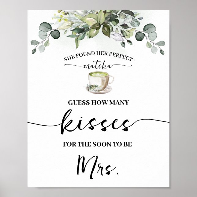 Poster Eucalyptus Matcha How Many Kisses for Mrs Game (Frente)