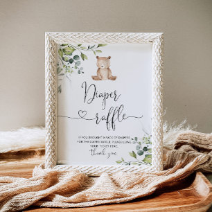 Poster Eucalyptus Podemos esperar rifa de fralda