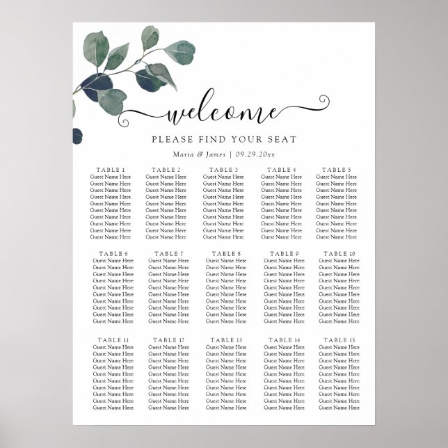 Poster Eucalyptus Senta-Se (Frente)