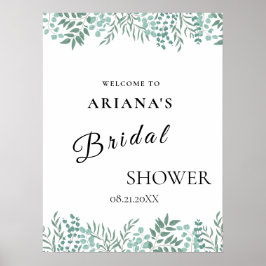 Poster Eucalyptus - Sinal de Casamento Verde Russo