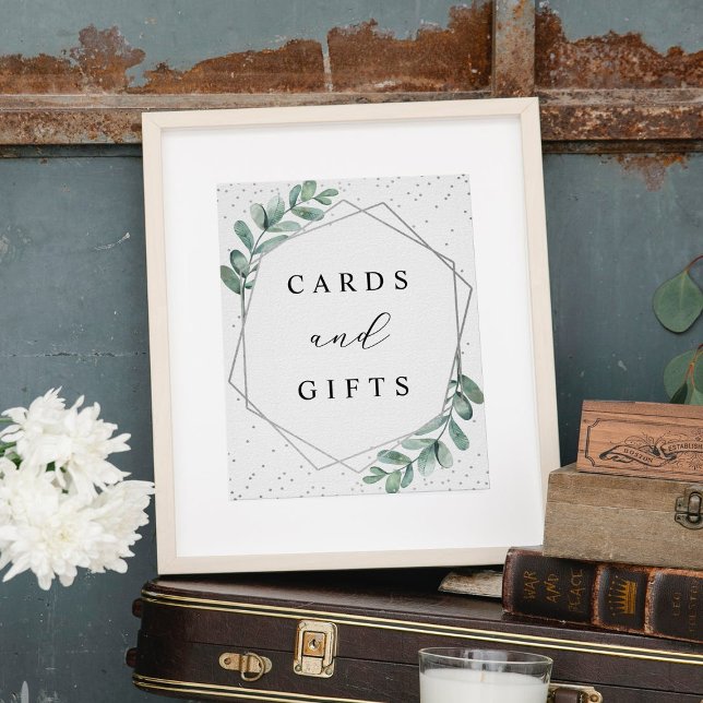 Poster Eucalyptus - Sinal Geométrico de Casamento da Folh (Criador carregado)