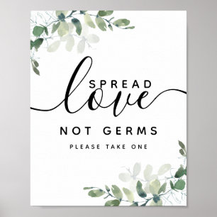 Poster Eucalyptus Spread Love Not Germs Manitizer