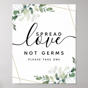 Poster Eucalyptus Spread Love Not Germs Manitizer P