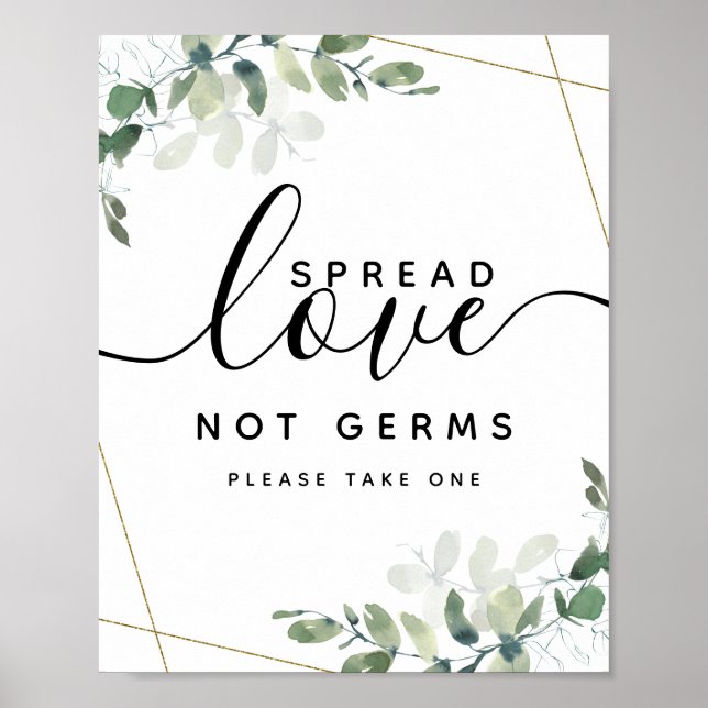 Poster Eucalyptus Spread Love Not Germs Manitizer P (Frente)