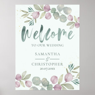 Poster Eucalyptus Watercolor