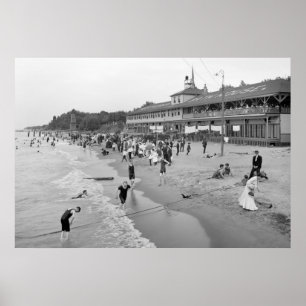 Póster Euclid Praia, Cleveland, 1905