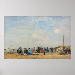 Poster Eugene Boudin - Encontro na praia