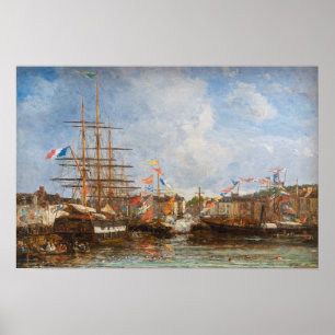 Poster Eugene Boudin - Festival no Porto de Honfleur
