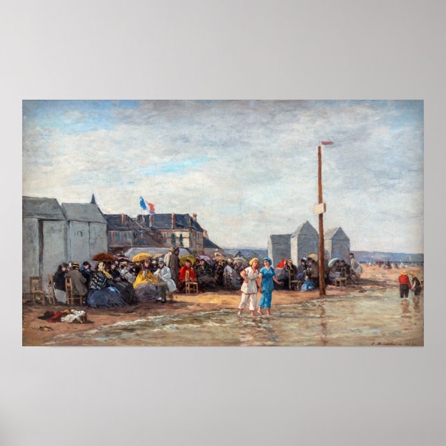 Poster Eugene Boudin - Hora do banho em Trouville (Frente)