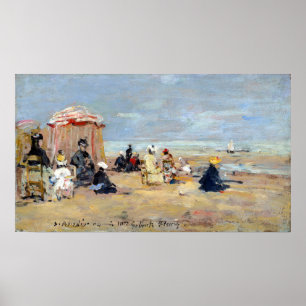 Poster Eugène Boudin On the Beach