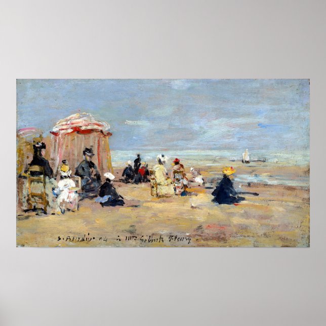 Poster Eugène Boudin On the Beach (Frente)