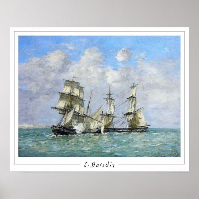 Poster Eugène Boudin Zedign Cartaz de Arte #69-2 (Frente)
