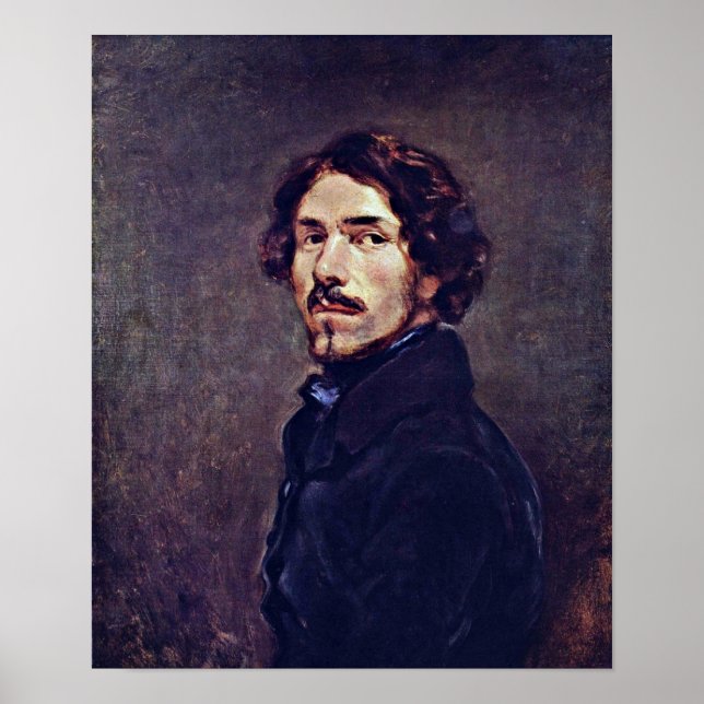 Póster Eugene Delacroix - autorretrato (Frente)
