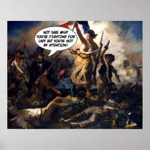 Póster Eugene Delacroix Liberty Liderando a Mancha Pessoa
