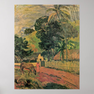 Póster Eugene H Paul Gauguin - Cavalo a caminho