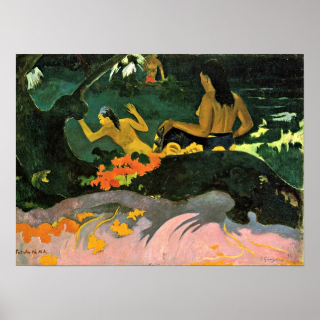 Póster Eugene Henri Paul Gauguin - Pelo Mar (Frente)