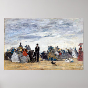 Poster Eugène Louis Boudin Beach em Trouville