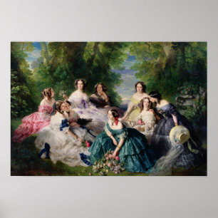 Póster Eugenie Surrounded by her Ladies-in-Waiting