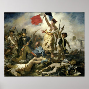 Poster Eugne Delacroix Liberty Liderando as Pessoas