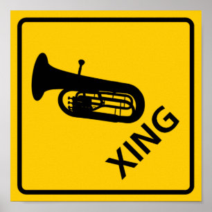 Póster Euphonium Crossing Highway Sign