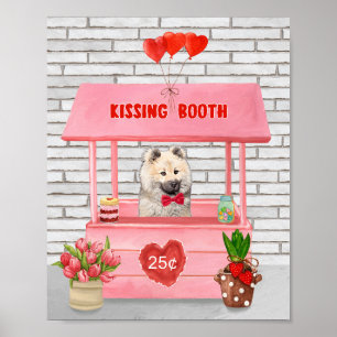 Poster Eurasier Dia de os namorados Cachorro Beijando Boo